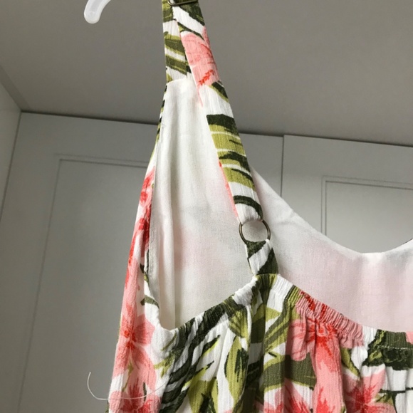 Hurley Ruffle Hem Women’s Maxi Dress S White Floral NWOT - Picture 9 of 14
